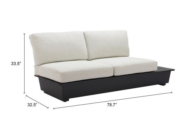 79" Beige Polypropylene Sofa