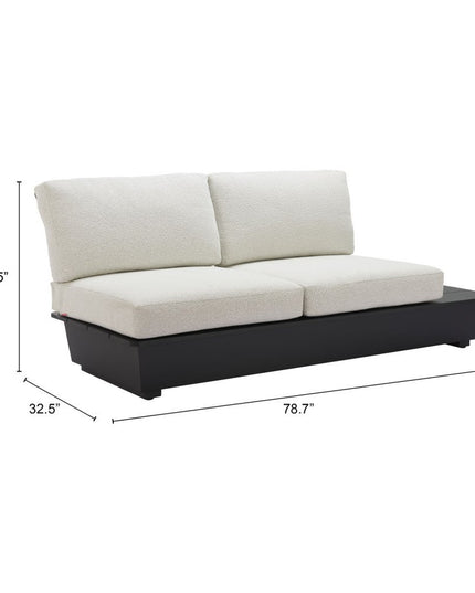 79" Beige Polypropylene Sofa