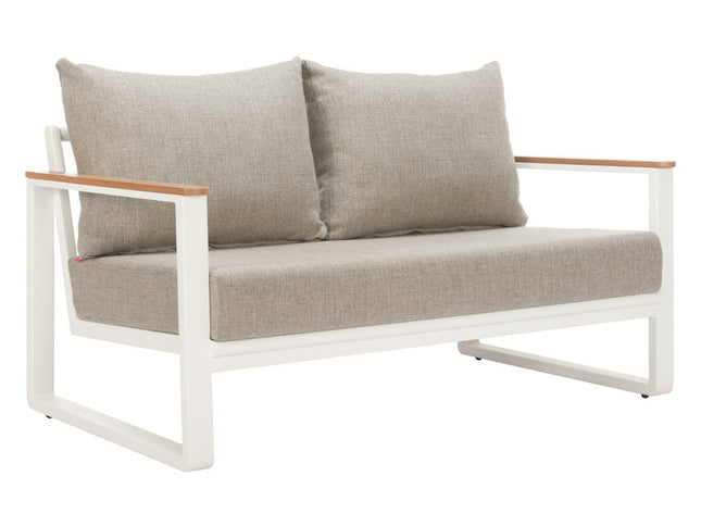 56" White Polypropylene Sofa