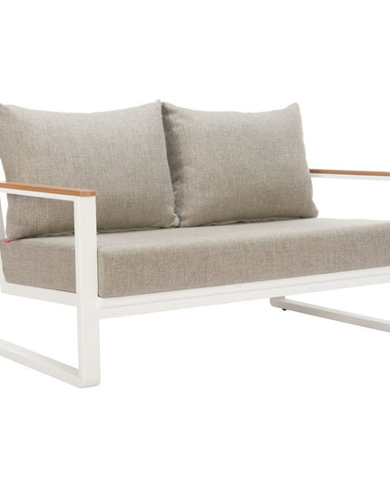 56" White Polypropylene Sofa