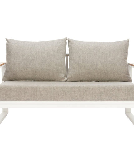 56" Taupe Polypropylene Sofa