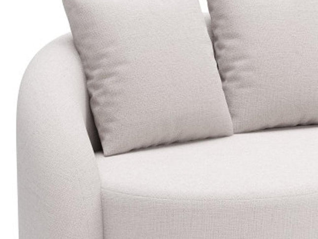 91" Beige Polypropylene Sofa