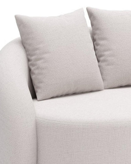 91" Beige Polypropylene Sofa