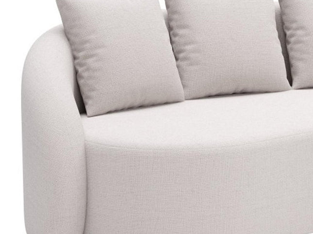 91" Beige Polypropylene Sofa