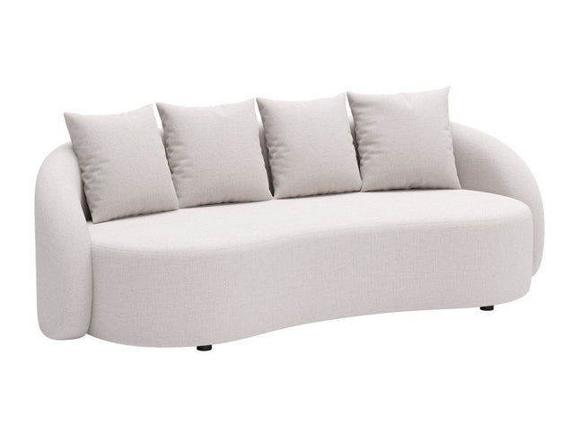 91" Beige Polypropylene Sofa