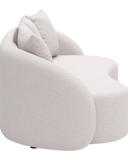 91" Beige Polypropylene Sofa