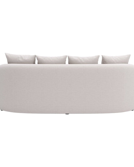 91" Beige Polypropylene Sofa