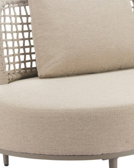 75" Beige Polypropylene Sofa