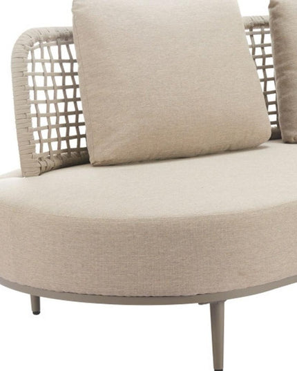 75" Beige Fabric Sofa