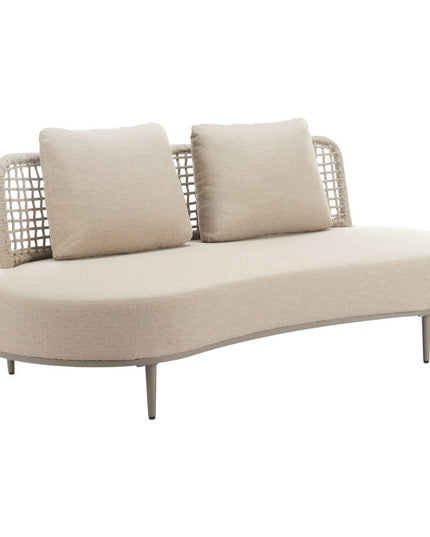 75" Beige Fabric Sofa