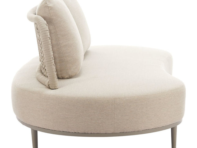 75" Beige Polypropylene Sofa