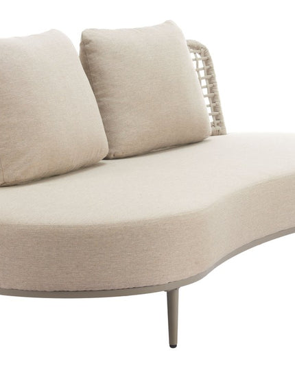 75" Beige Fabric Sofa