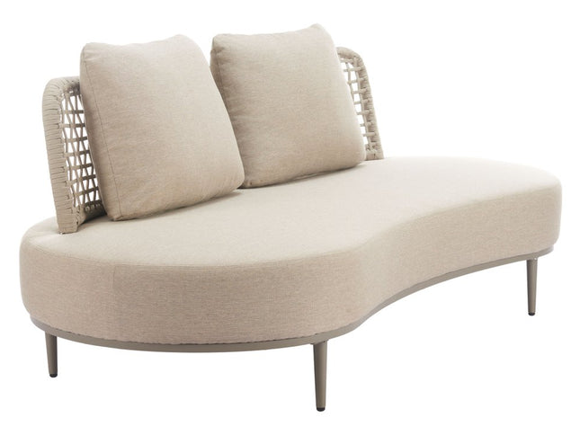 75" Beige Polypropylene Sofa