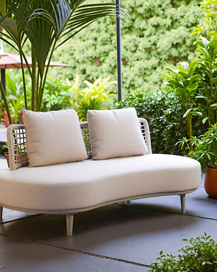 75" Beige Fabric Sofa