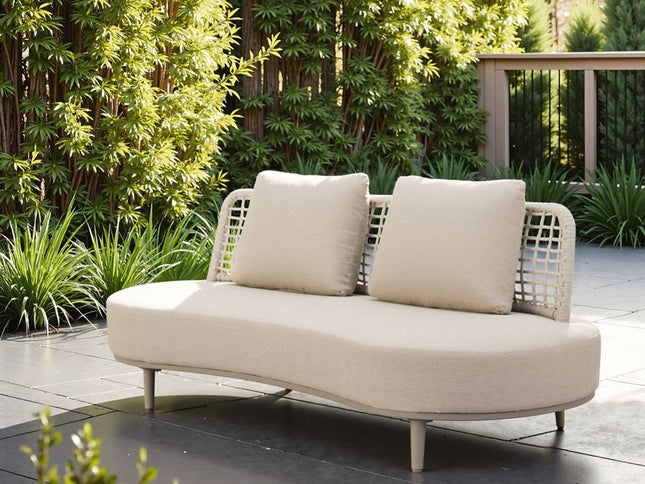 75" Beige Polypropylene Sofa