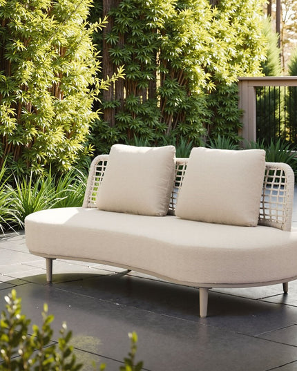 75" Beige Fabric Sofa