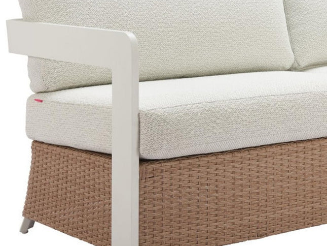 73" White Polypropylene Sofa