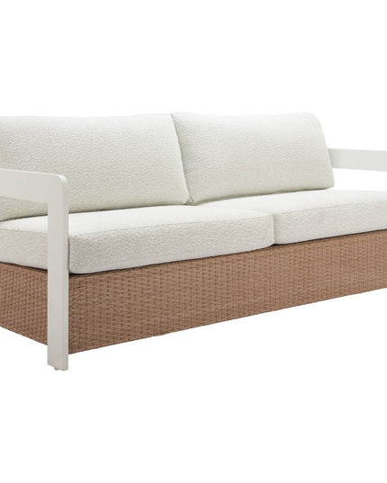 73" White Polypropylene Sofa