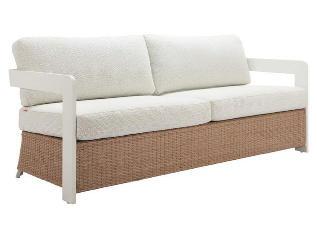 73" White Polypropylene Sofa