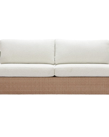 73" White Polypropylene Sofa