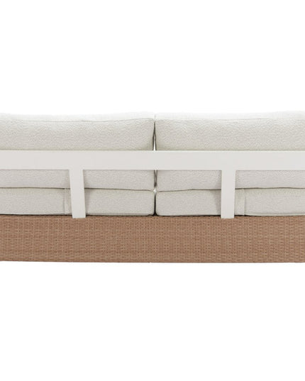 73" White Polypropylene Sofa