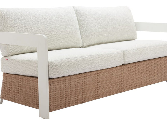 73" White Polypropylene Sofa