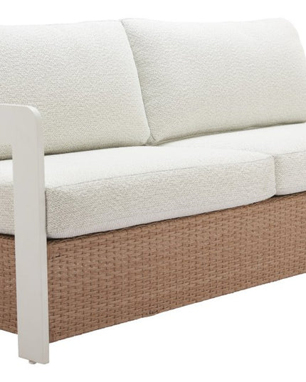 73" White Polypropylene Sofa