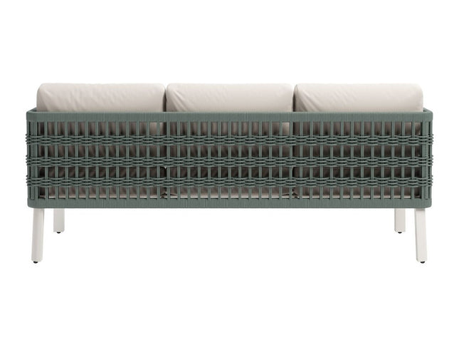 74" White Polypropylene Sofa