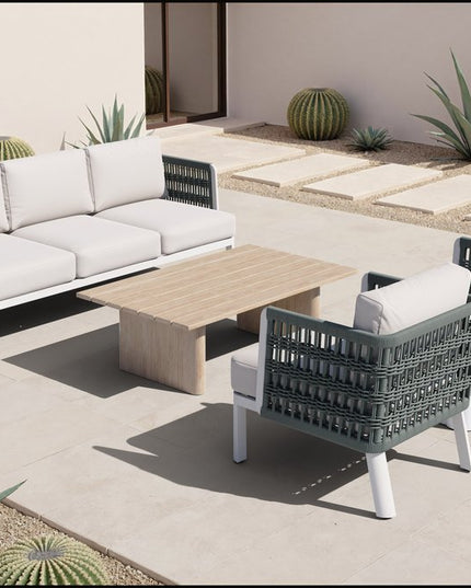 74" White Fabric Sofa