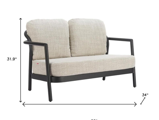 50" Beige Polypropylene Sofa