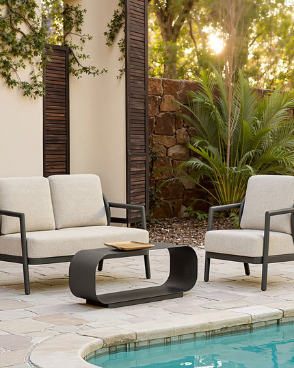 50" Beige Polypropylene Sofa