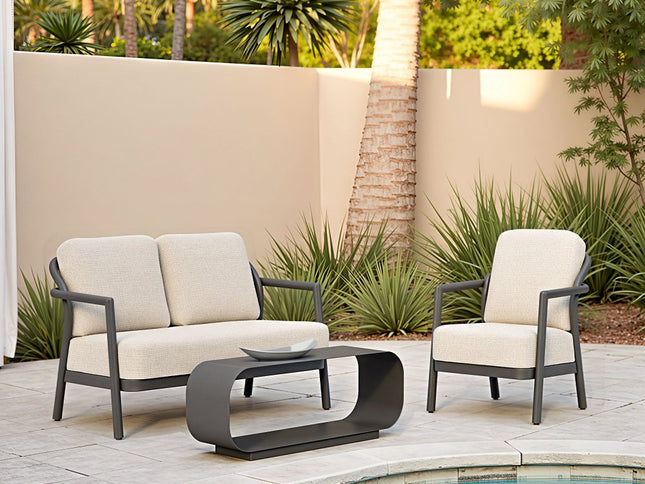 50" Beige Polypropylene Sofa