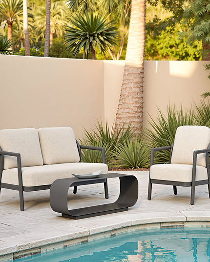 50" Beige Polypropylene Sofa