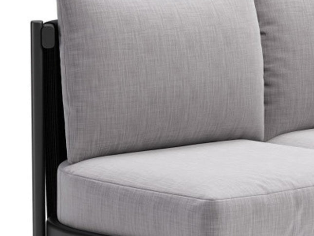 78" Gray Polypropylene Sofa