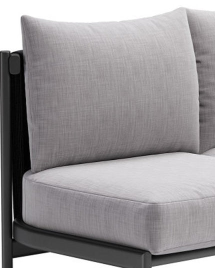 78" Gray Polypropylene Sofa