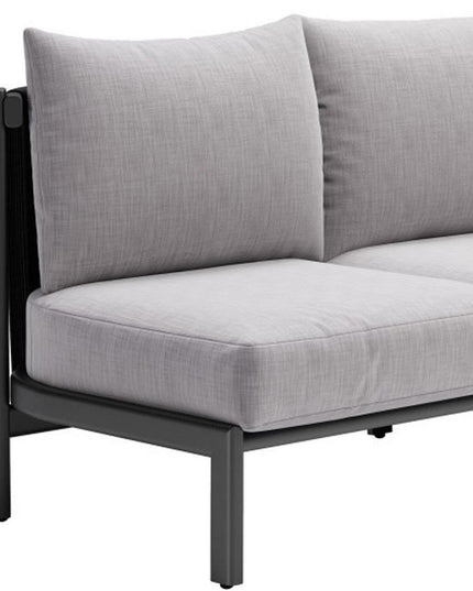 78" Gray Polypropylene Sofa