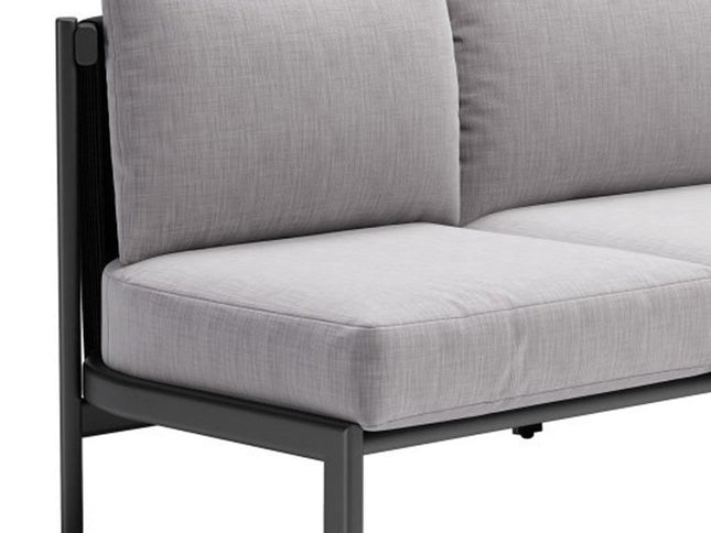 78" Gray Polypropylene Sofa