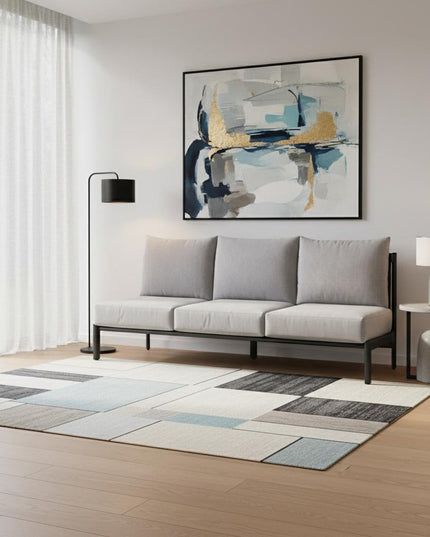 78" Gray Polypropylene Sofa