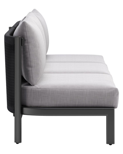 78" Gray Polypropylene Sofa