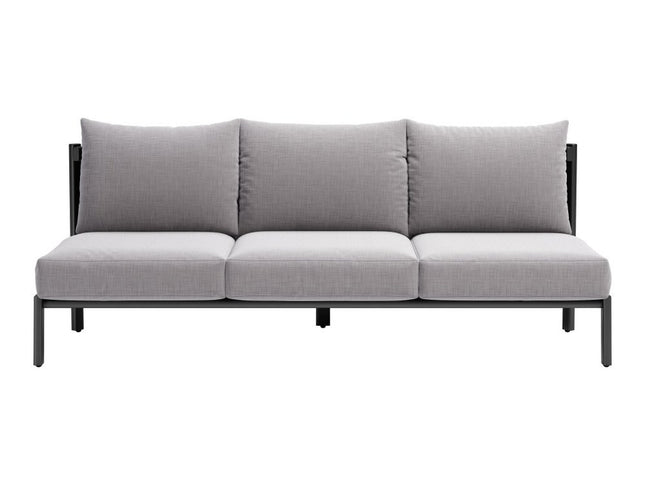 78" Gray Polypropylene Sofa