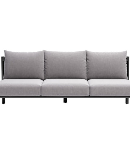 78" Gray Polypropylene Sofa