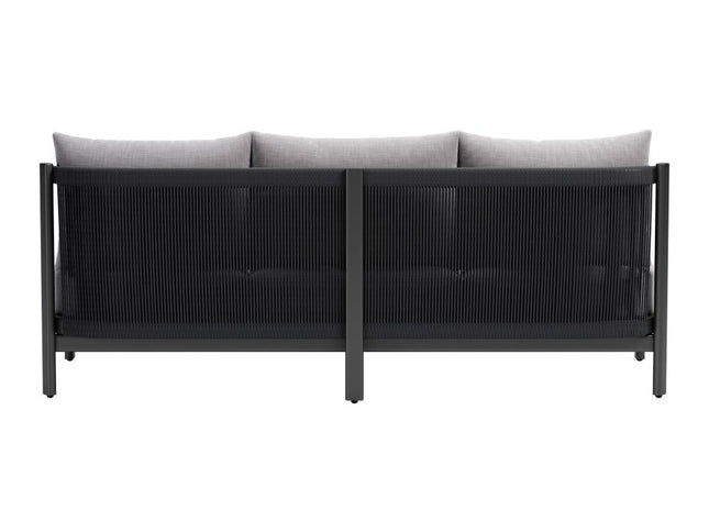 78" Gray Polypropylene Sofa