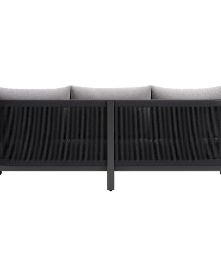 78" Gray Polypropylene Sofa