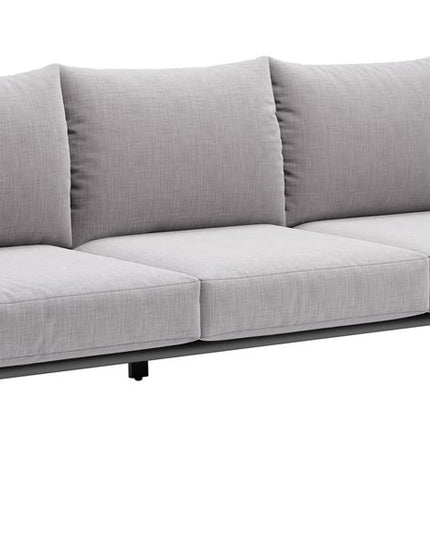 78" Gray Polypropylene Sofa