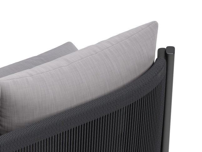 78" Gray Polypropylene Sofa