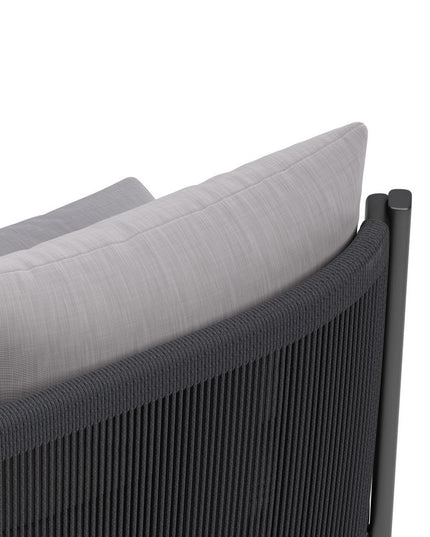 78" Gray Polypropylene Sofa