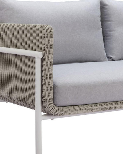 59" Gray Polypropylene Sofa