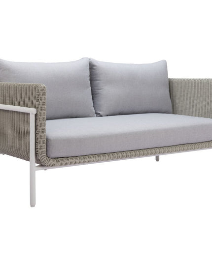 59" Gray Polypropylene Sofa