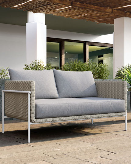 59" Gray Polypropylene Sofa