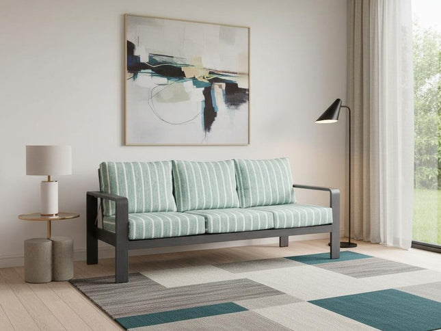 83" Green Polypropylene Sofa